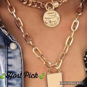 ✨Host Pick✨♦️Layer Lock-Key-Pendant Necklace